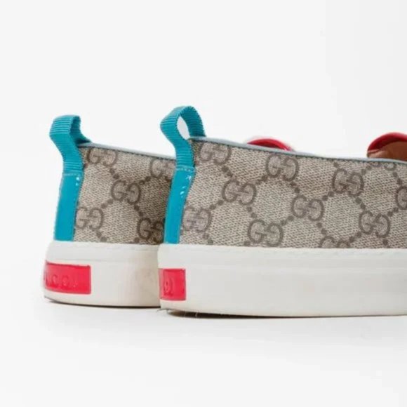 Gucci Beige GG Canvas Slip On Sneaker - Picture 8 of 11